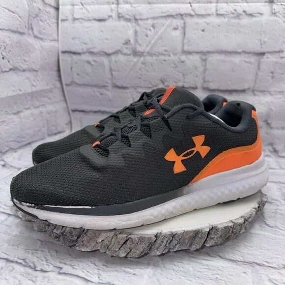 Under Armour Charged Impulse Running Shoes Men's 13 Gray Orange Athletic Sneaker - Picture 1 of 11